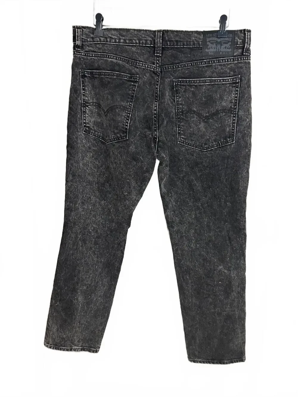 Levi’s 511 36x30 black acid wash denim jeans
